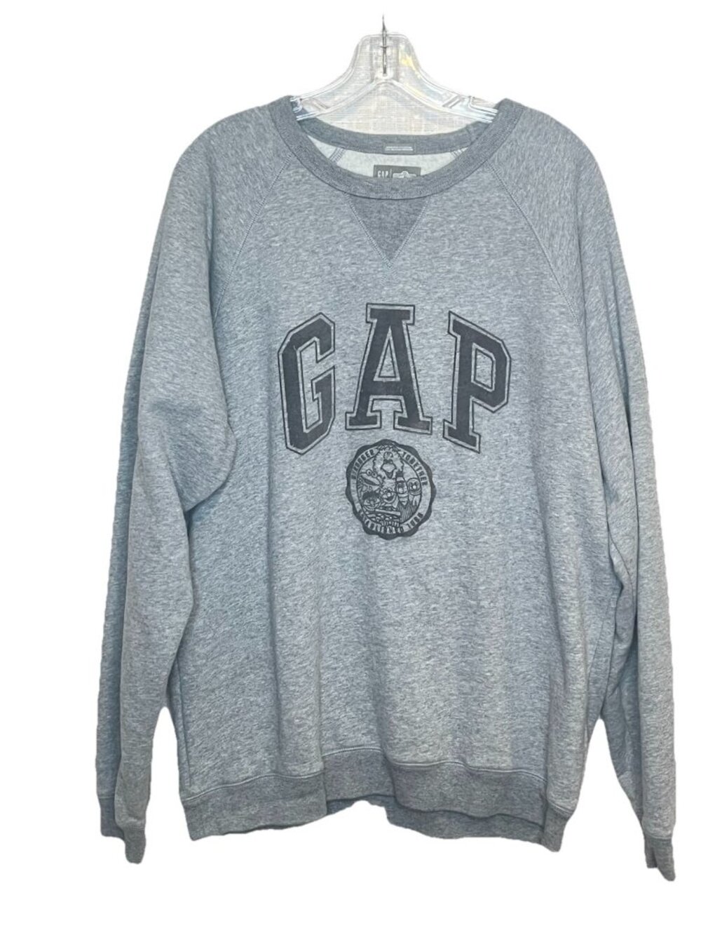 GAP x Sesame Street Sweatshirt Men's L Gray Muppets Graphic Crewneck Pullover